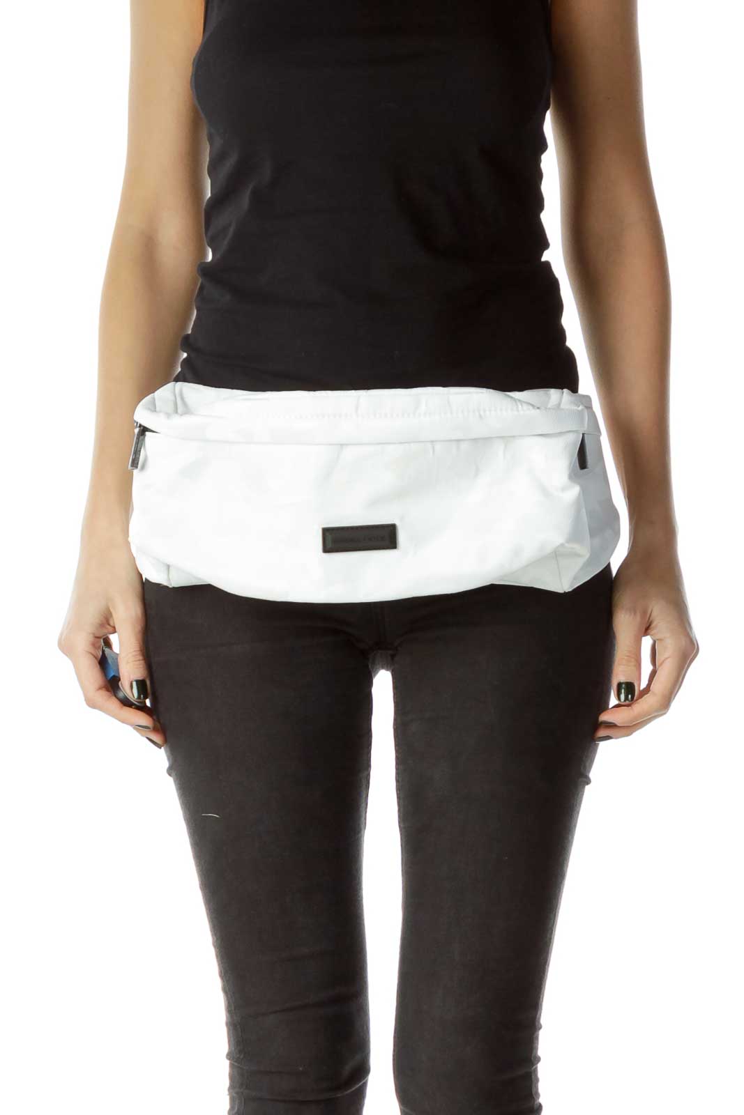 Black White Cameo Fanny Pack