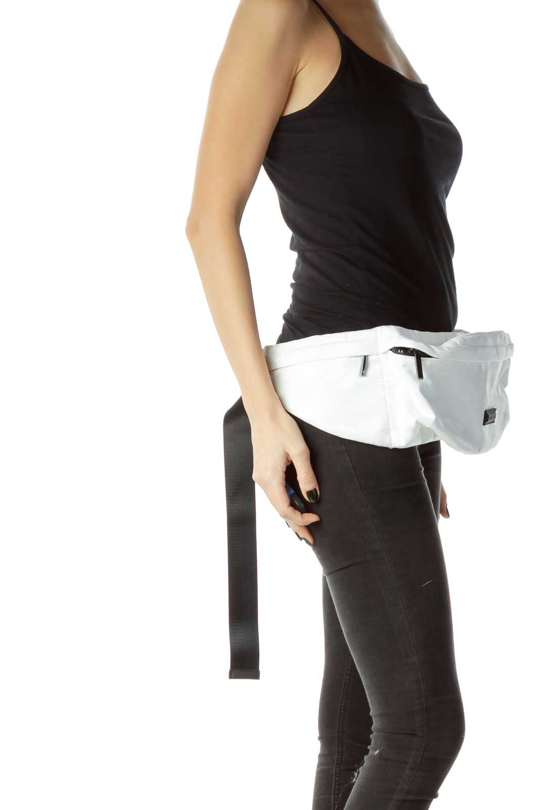 Black White Cameo Fanny Pack