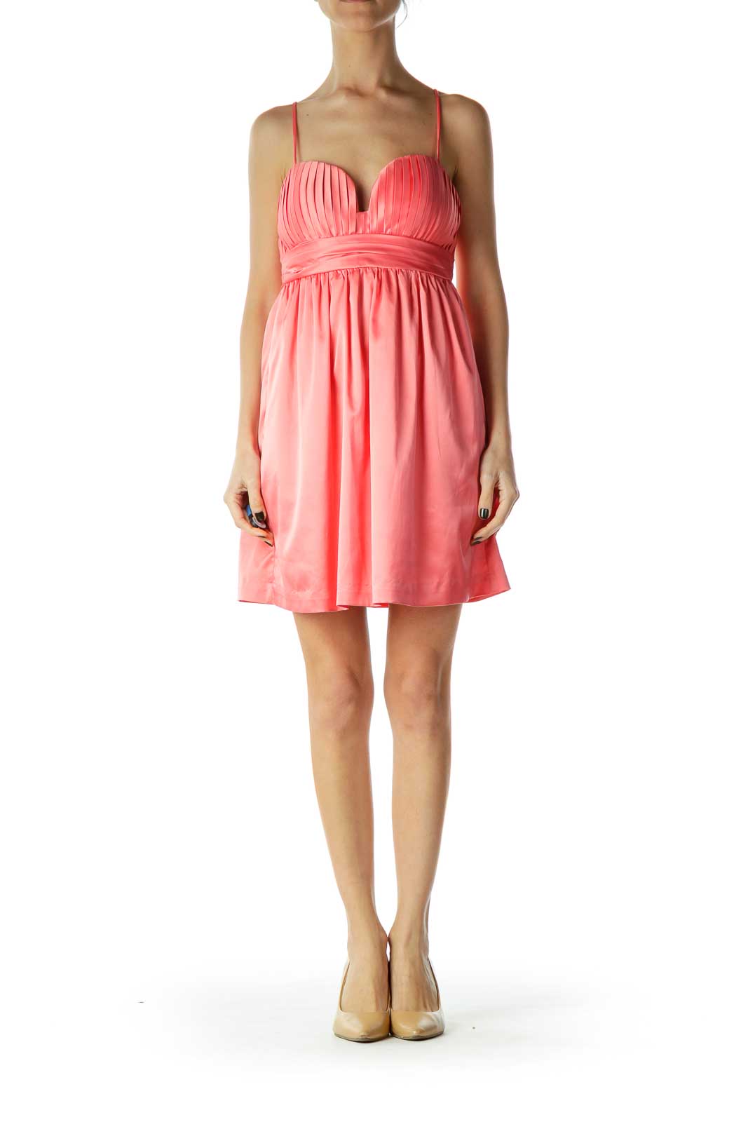 Pink Empire Waist Cocktail Dress