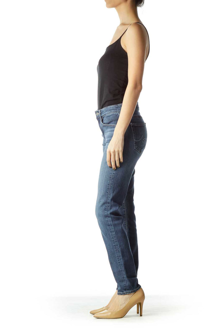 Navy Designer Skinny Jeans