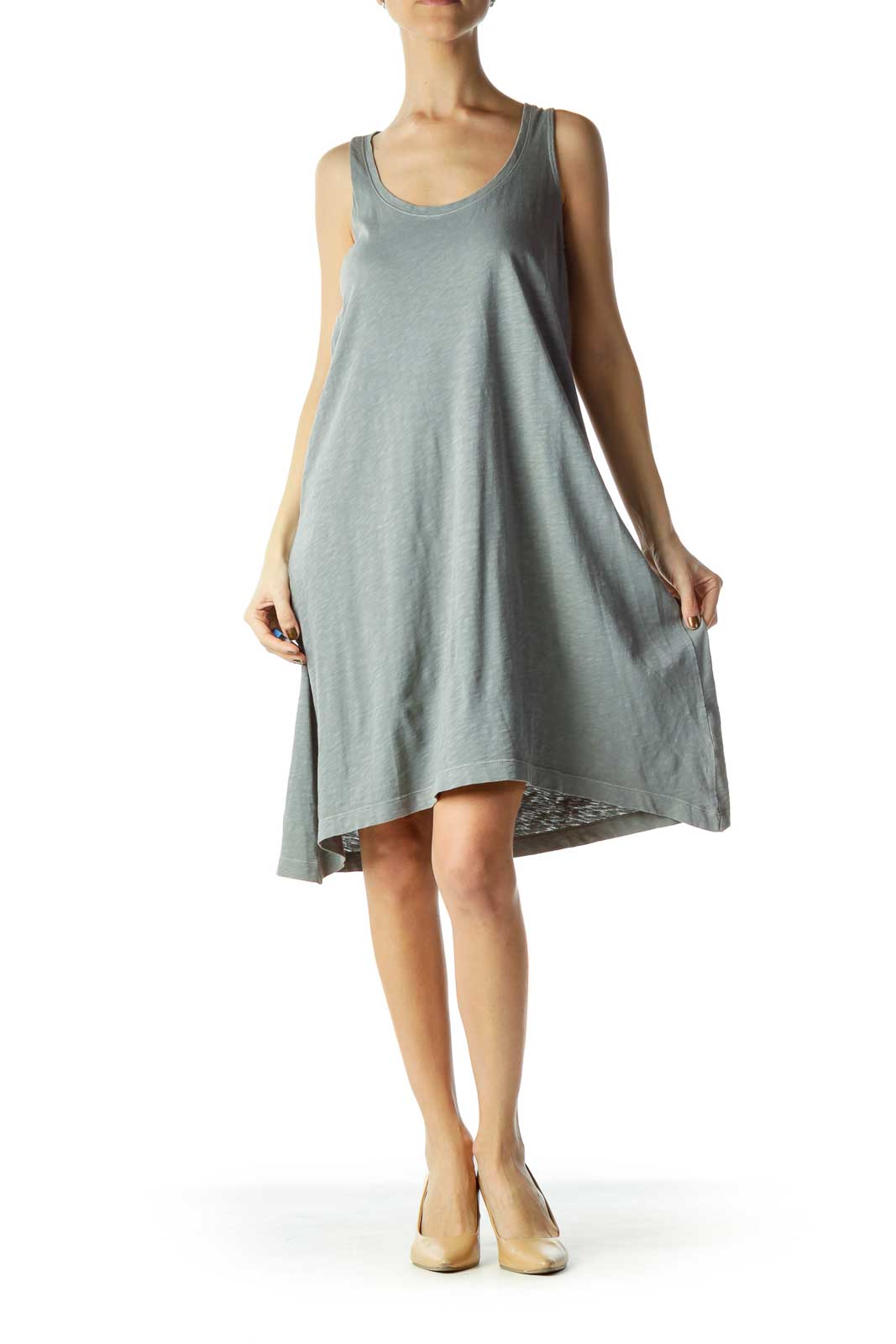 Gray Loose Jersey Dress