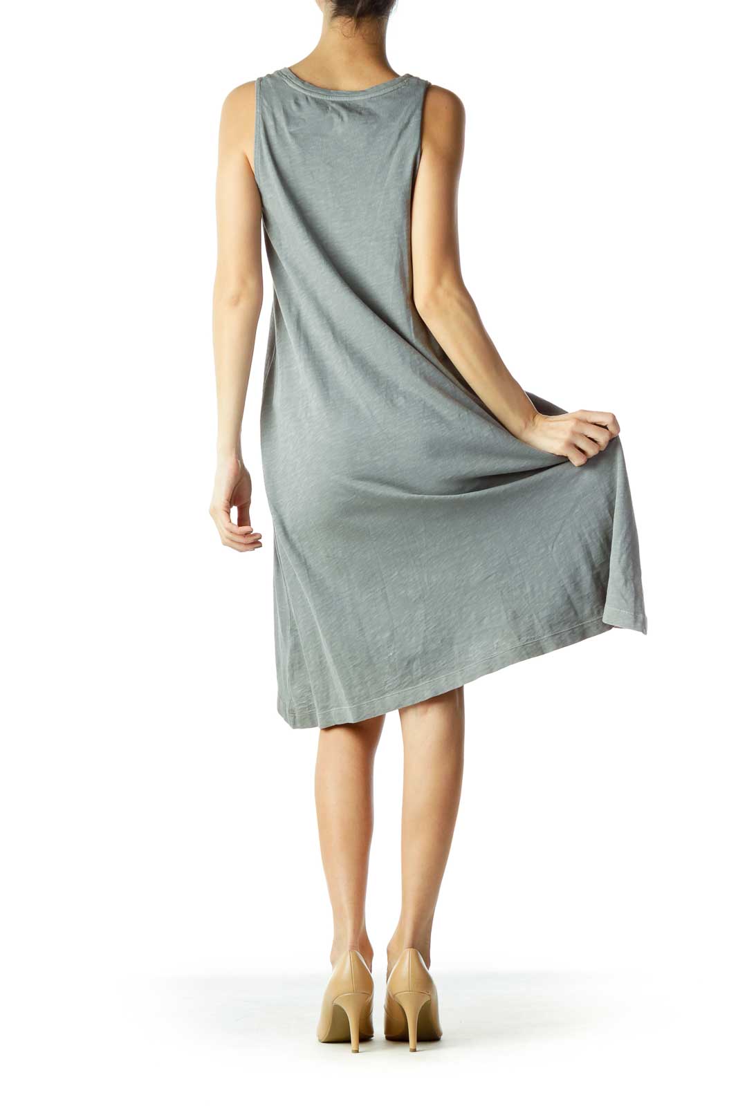 Gray Loose Jersey Dress