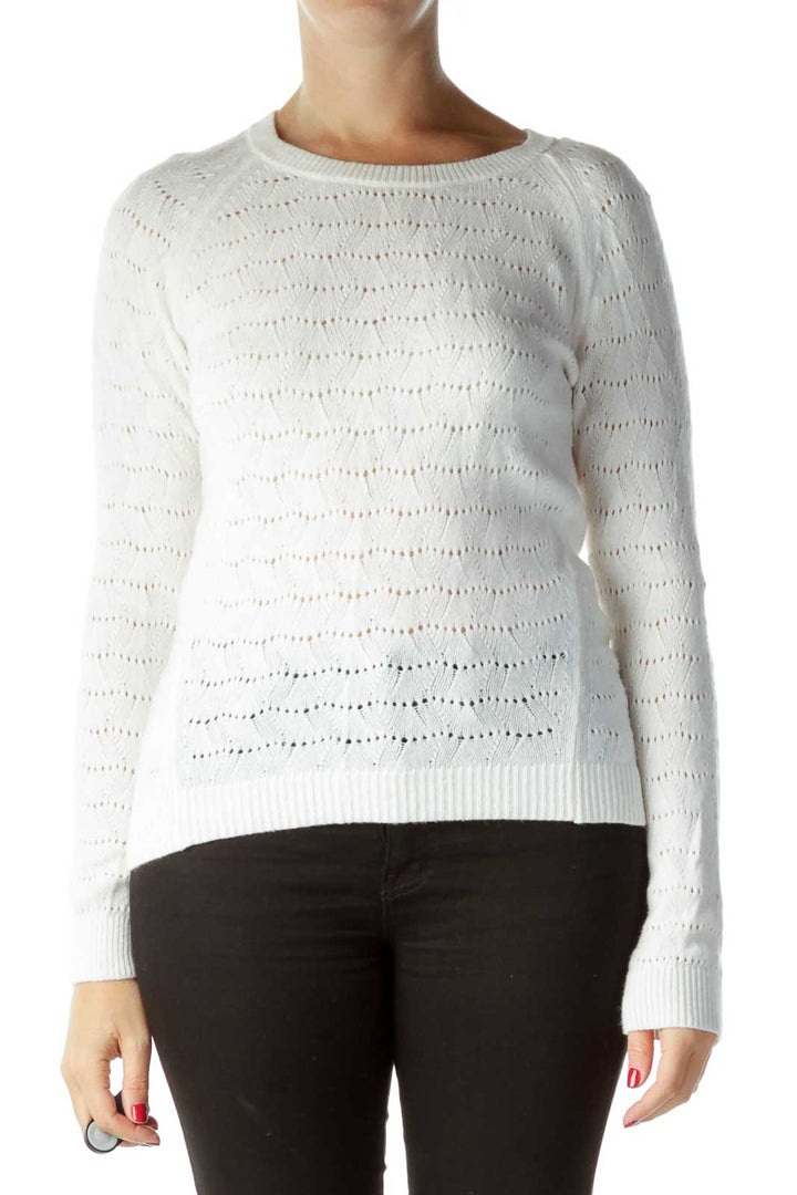 Cream Round Neck Sweater