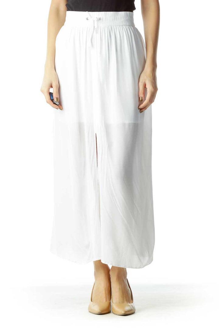 White Sheer Midi Skirt