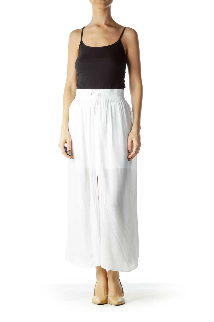 White Sheer Midi Skirt