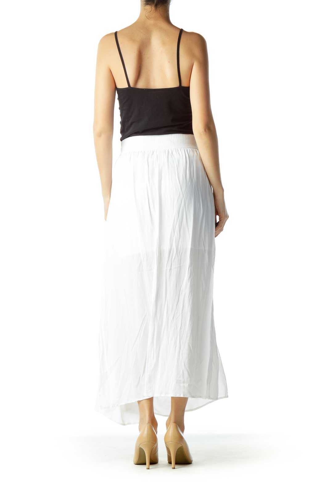 White Sheer Midi Skirt