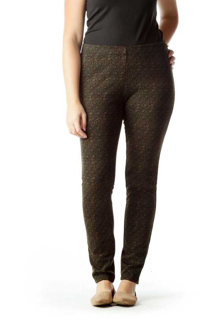 Black Brown Printed Leggings