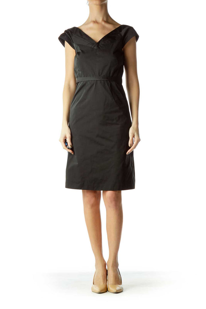 Black A-line Sleeveless Dress