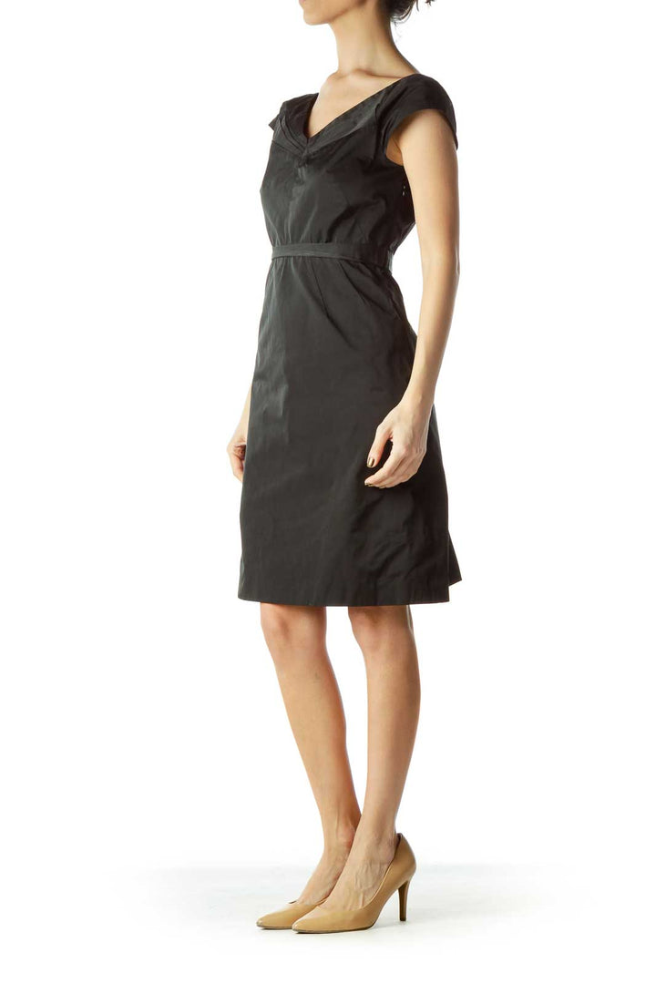 Black A-line Sleeveless Dress