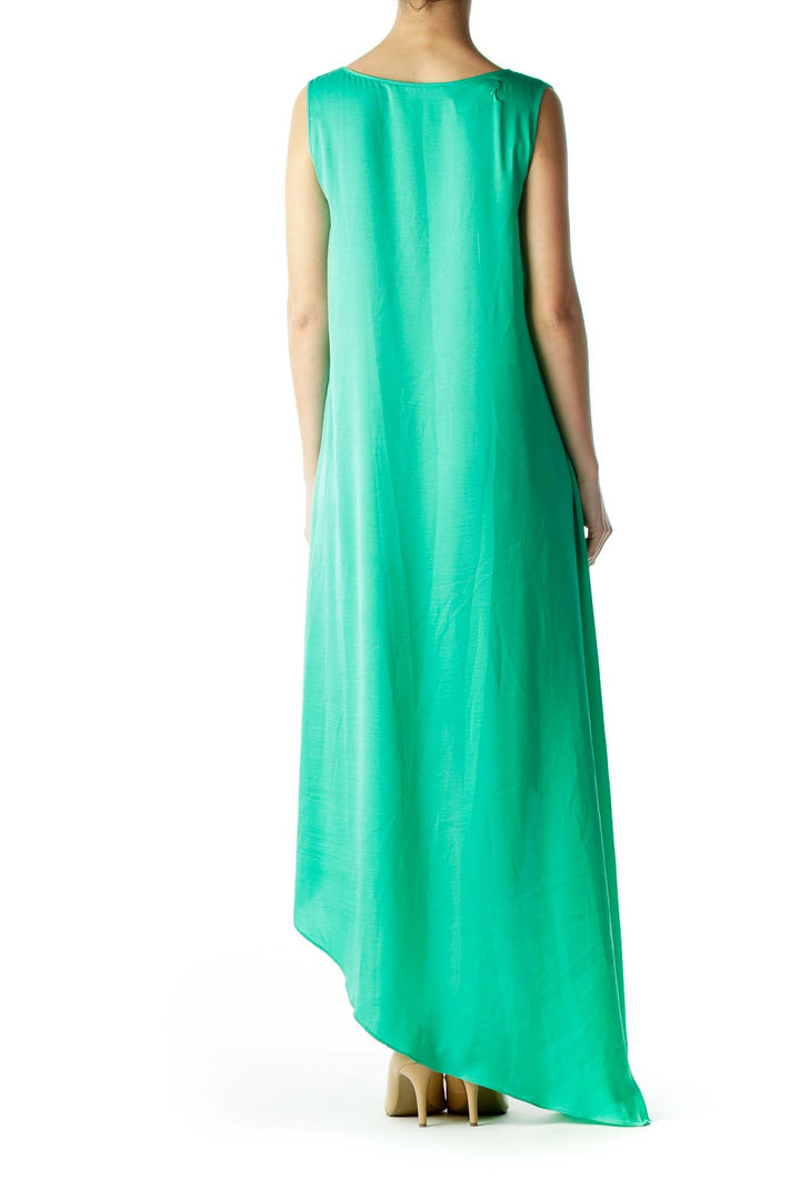 Emerald Green High-Low Day Dress