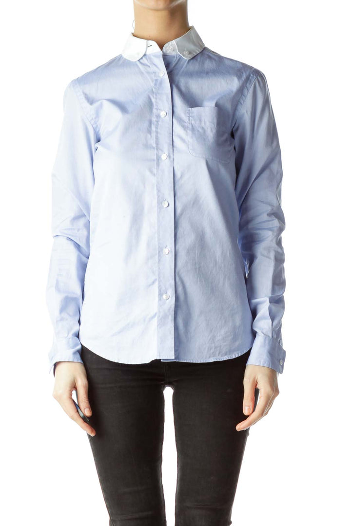 Blue White 100% Cotton Shirt