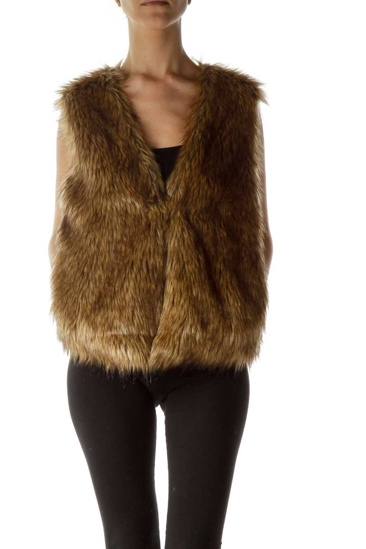 Brown Faux-Fur Vest