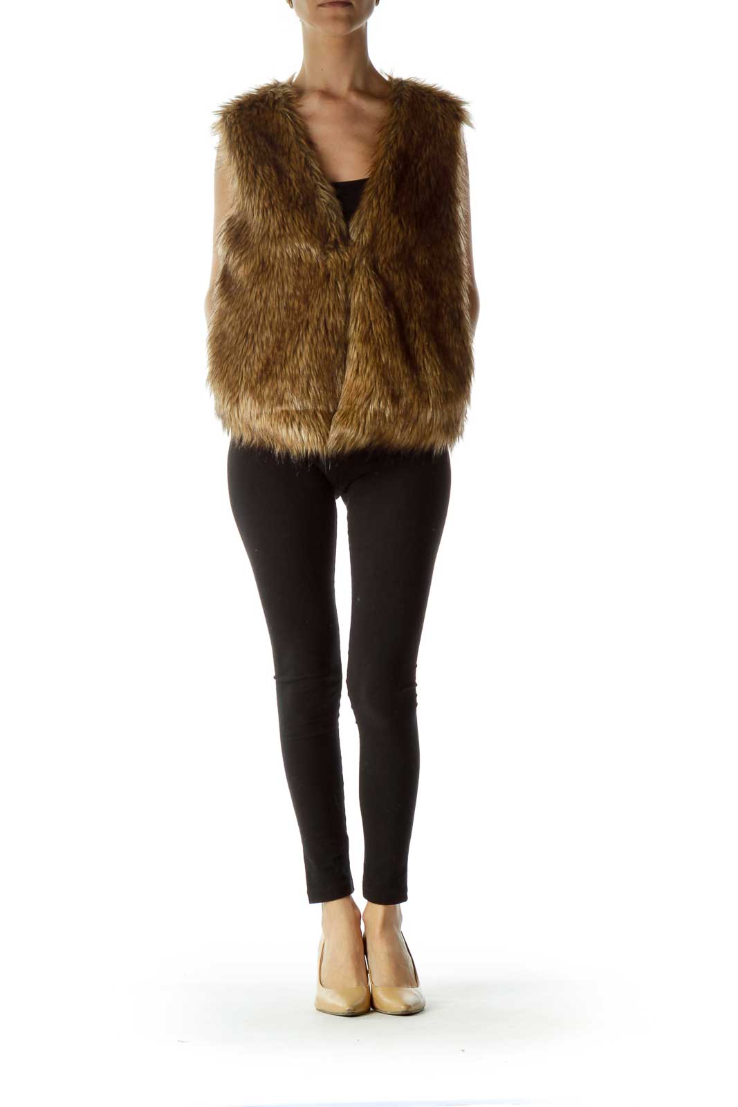 Brown Faux-Fur Vest