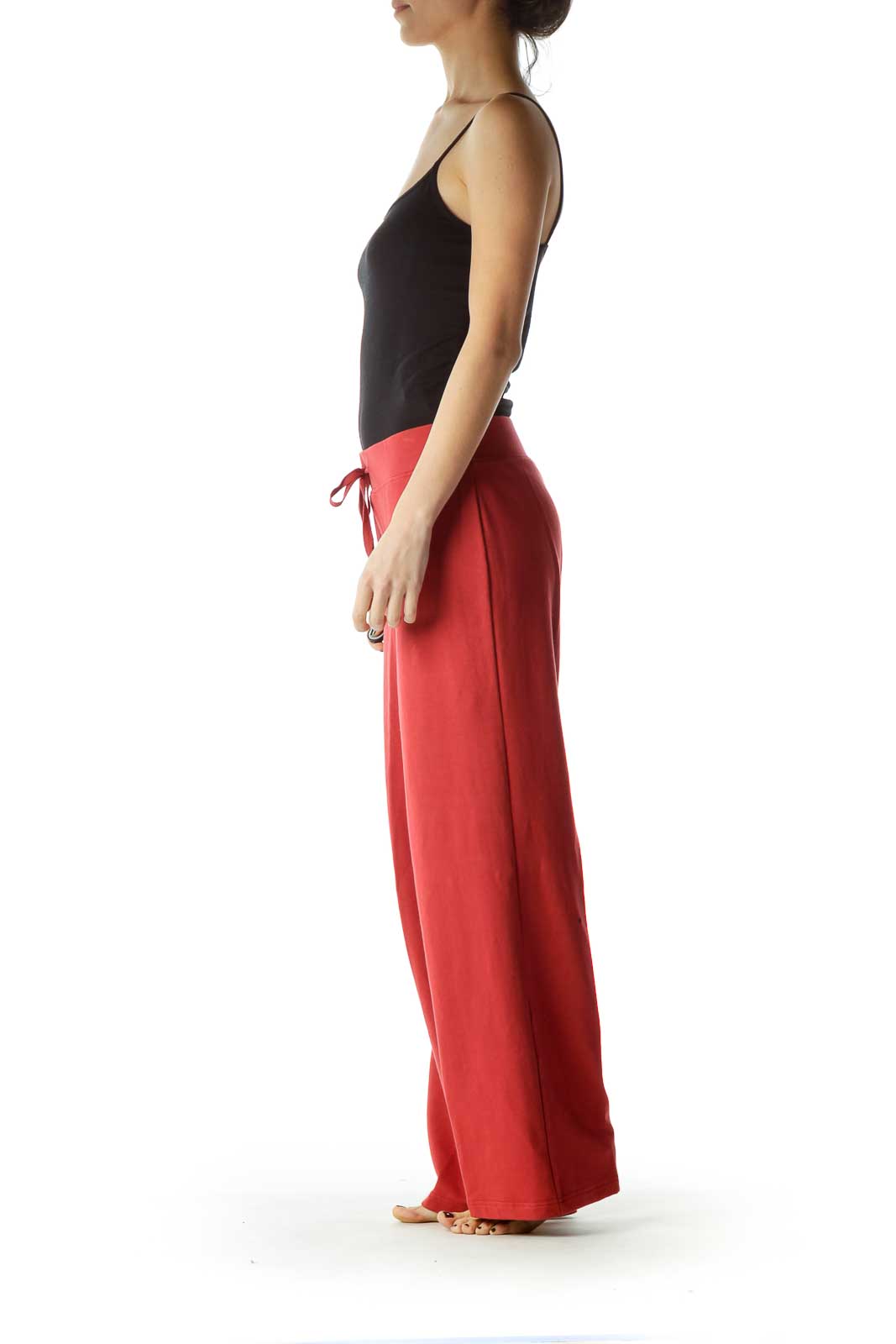 Pink Loop Back Fleece Wide Leg Sweats