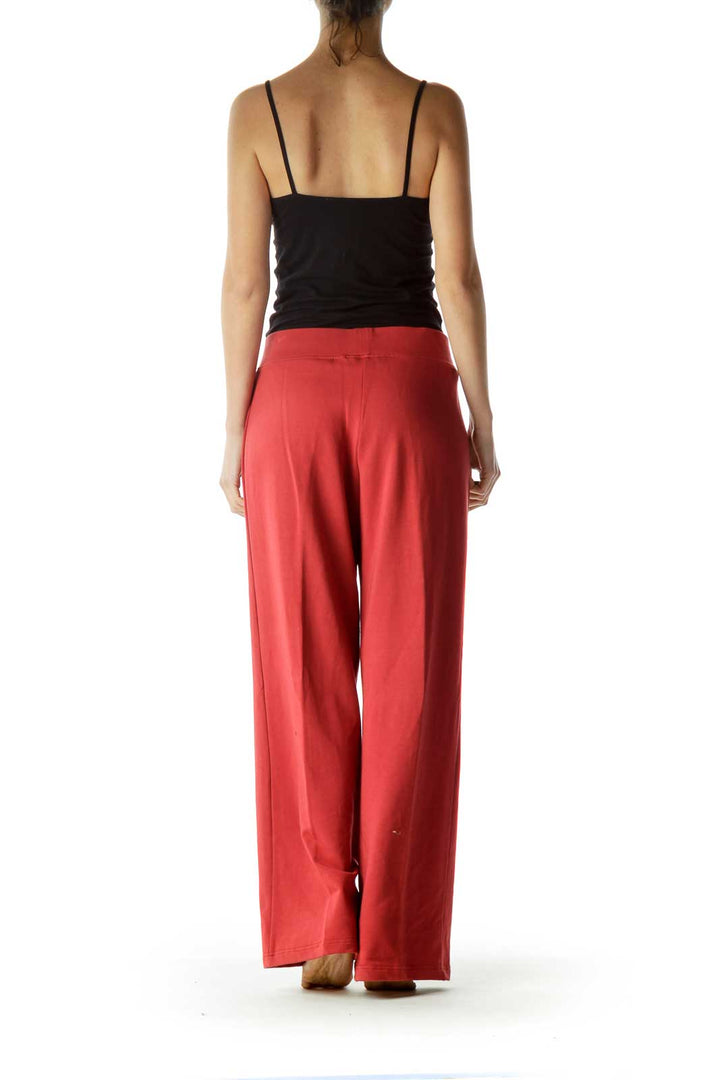 Pink Loop Back Fleece Wide Leg Sweats