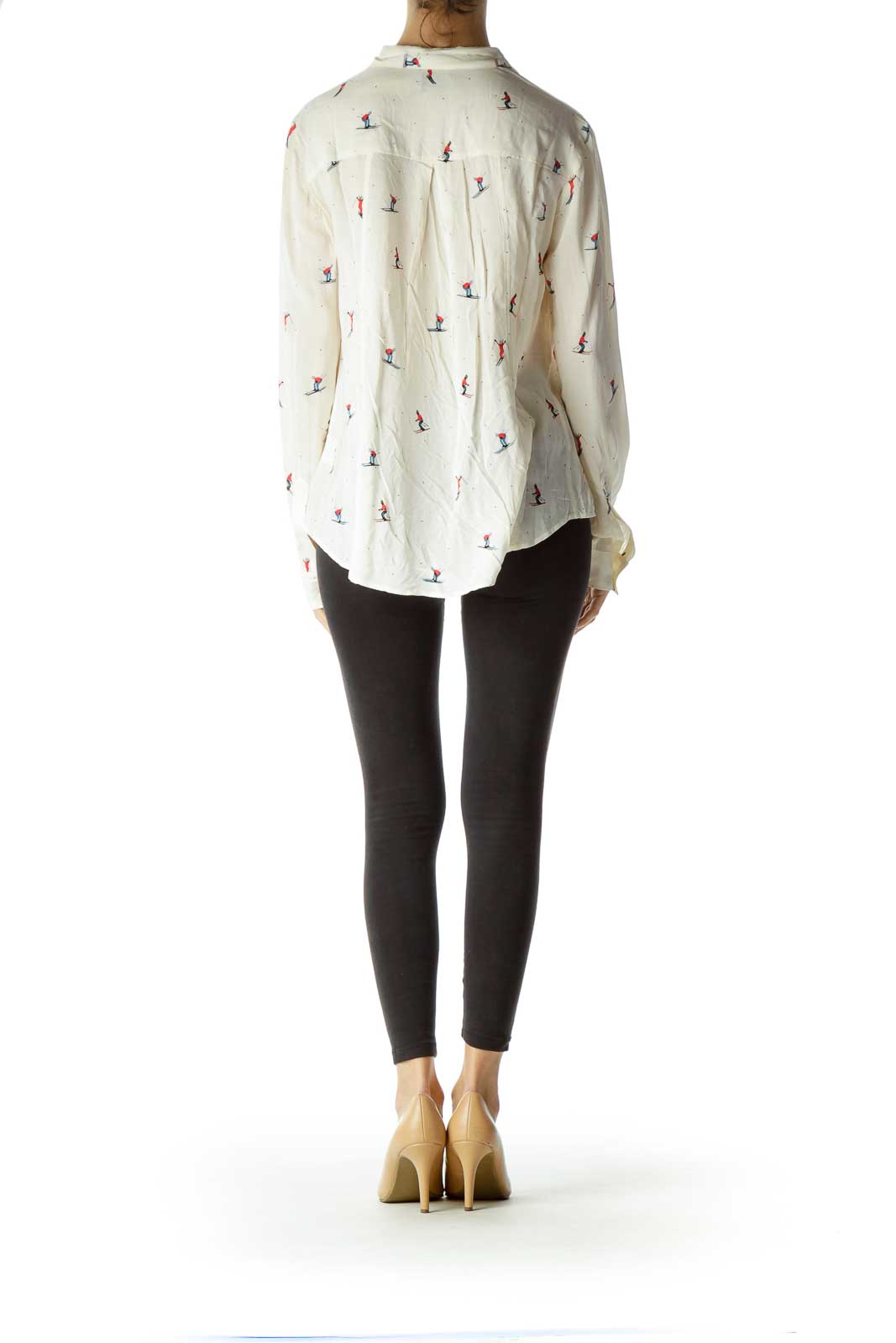 Cream Print Soft Shirt