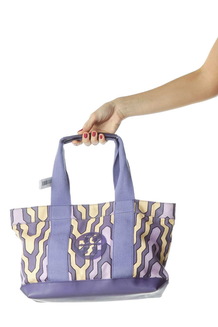 Purple Yellow Print Cloth Tote