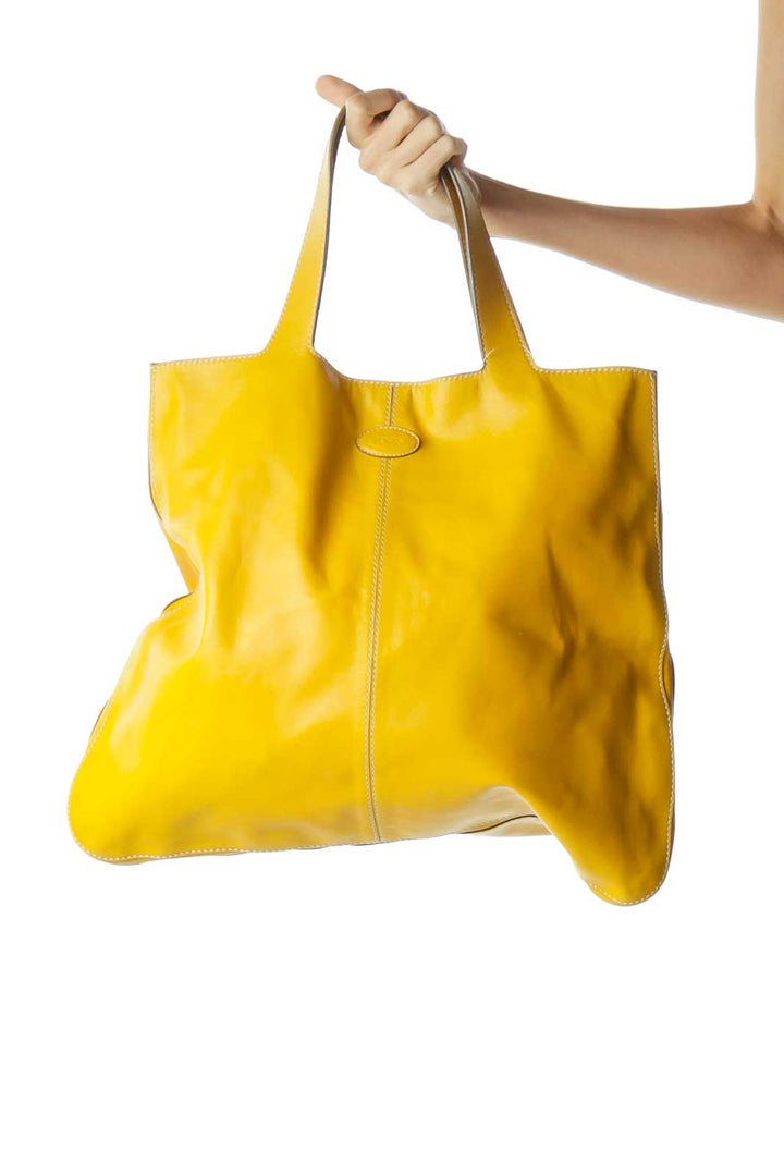 Yellow Leather Tote