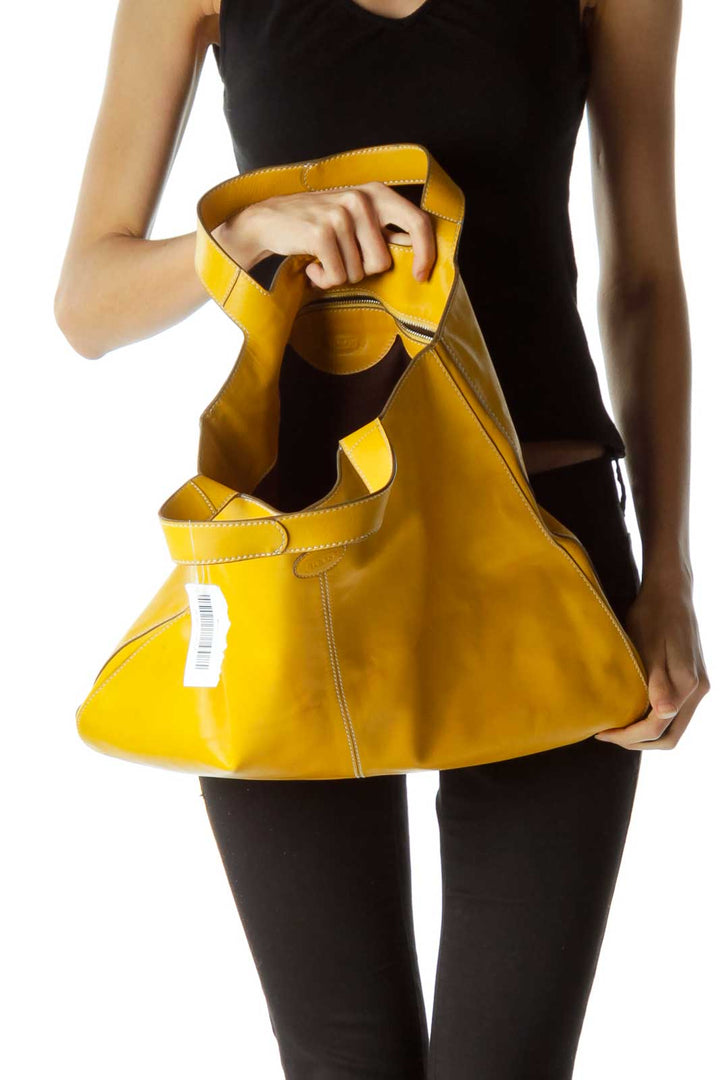 Yellow Leather Tote