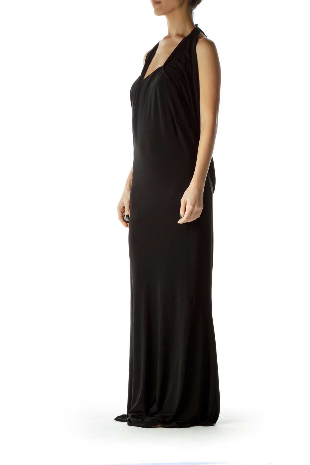 Black Halter Maxi Dress