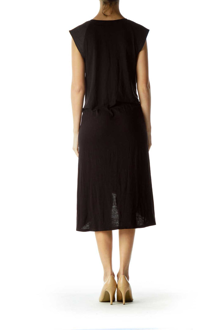 Black High-Low Jersey Dress