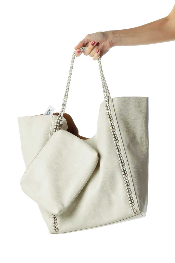 Gray Chain Detailed Tote