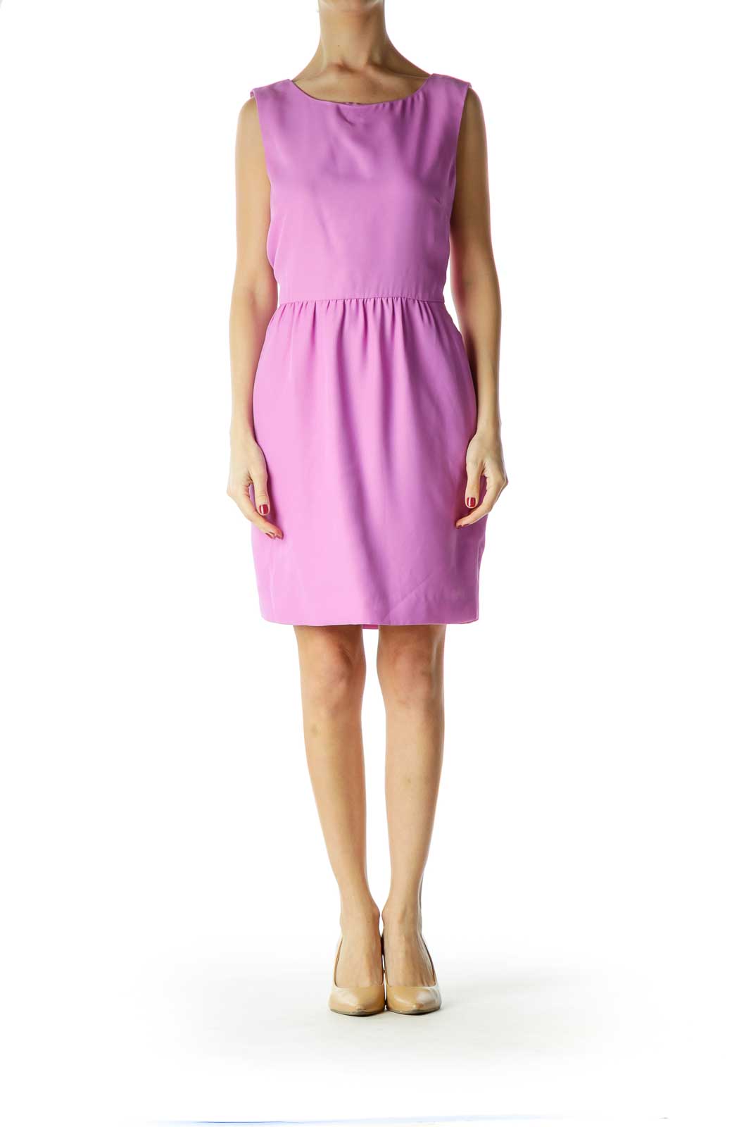 Purple Sleeveless Sheath Dress