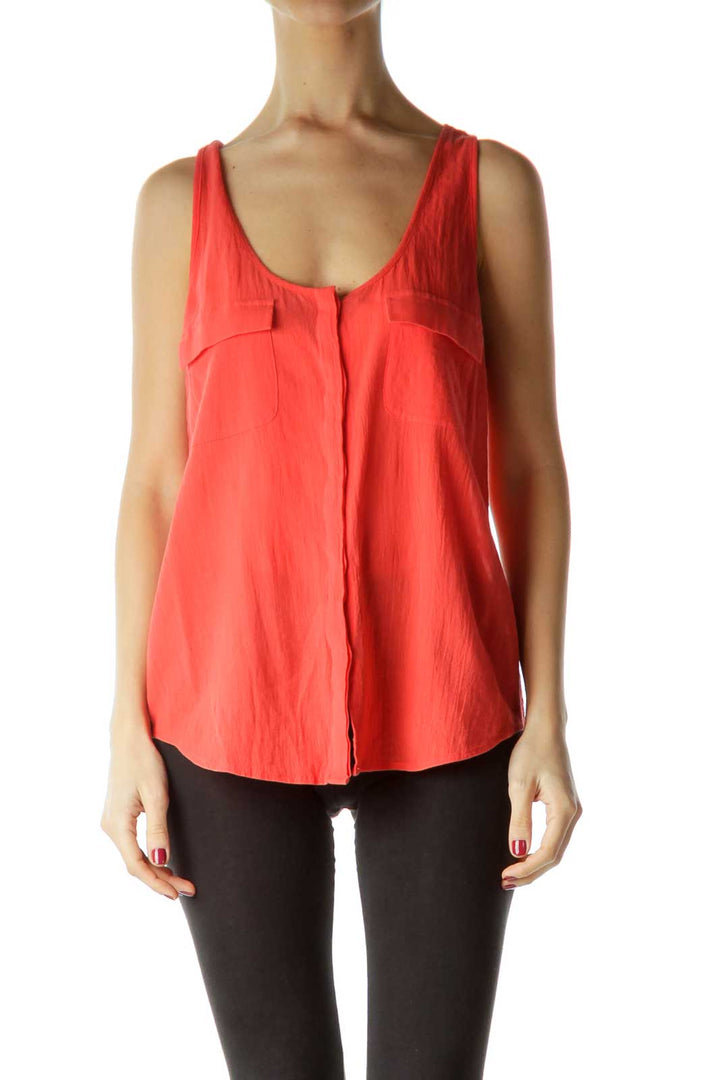 Orange Sleeveless Top