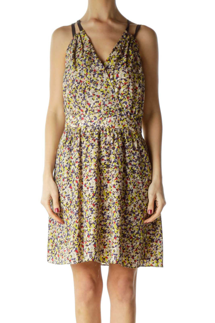 Multicolor Print Cocktail Dress