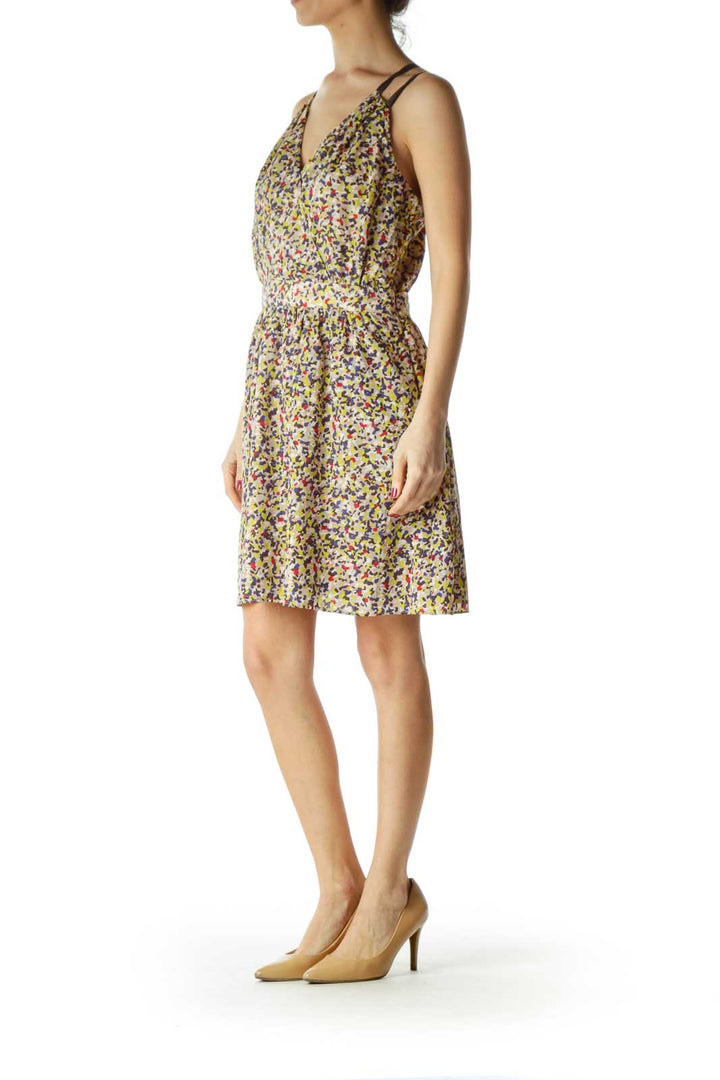 Multicolor Print Cocktail Dress