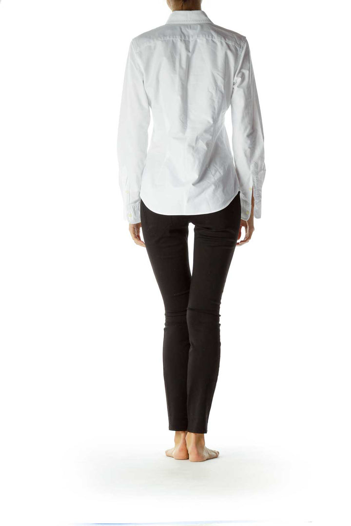 White Collared Buttoned Shirt