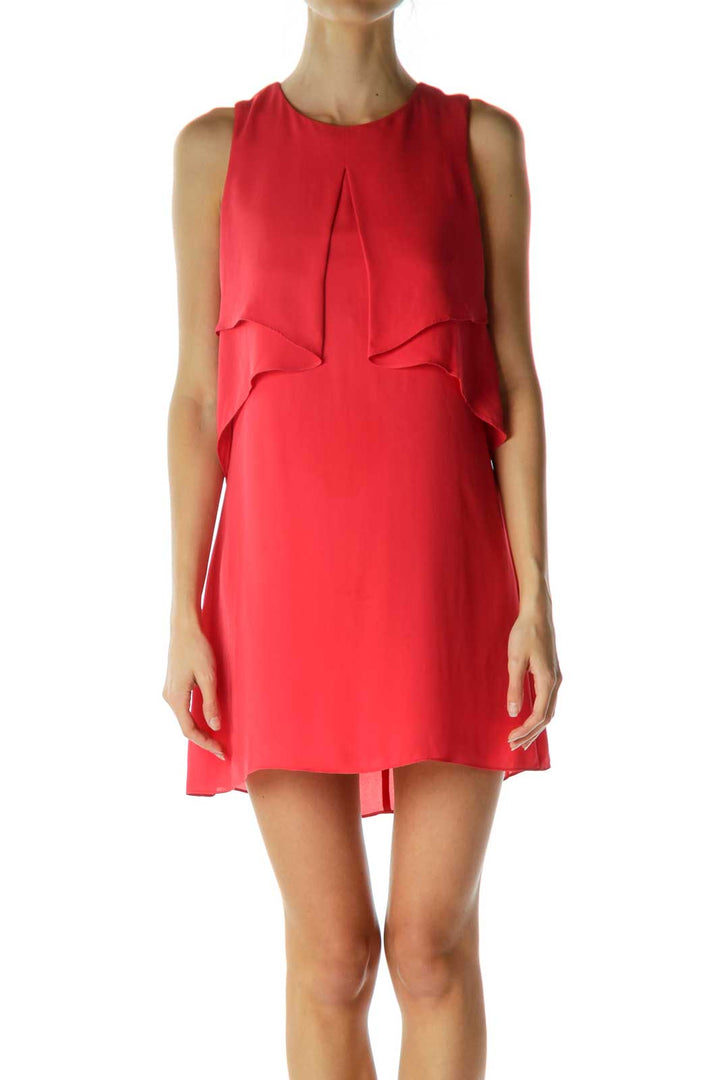 Red Ruffled Tent Dress