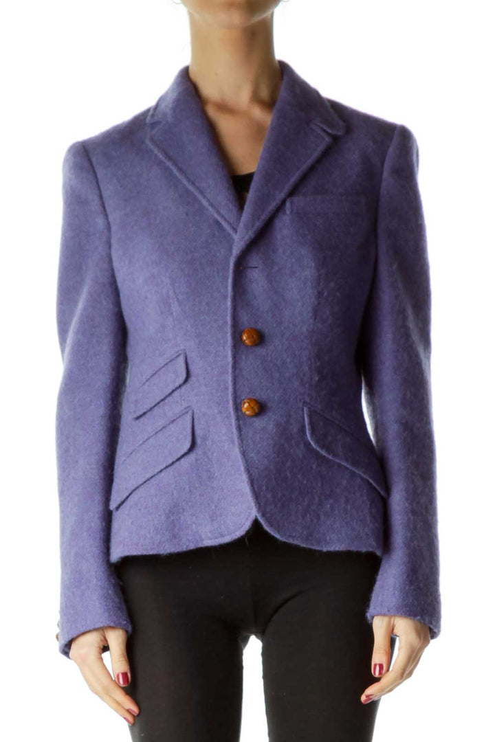 Purple Lambs Wool & Alpaca Blazer