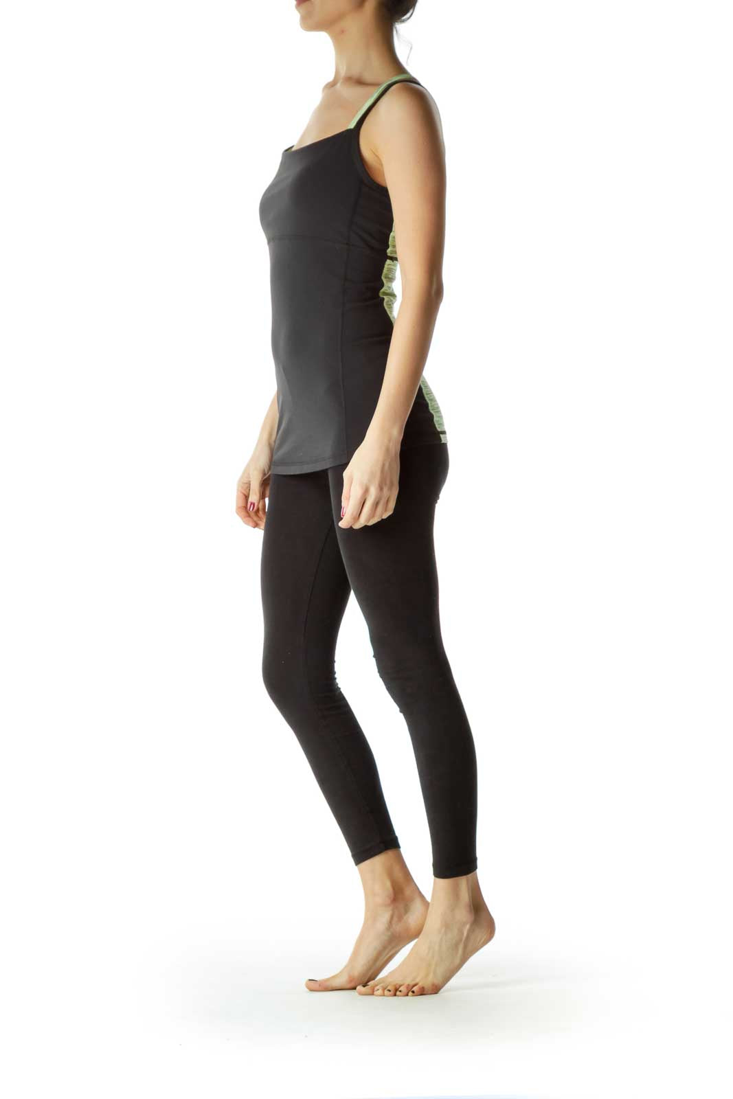 Black Green Yoga Tank