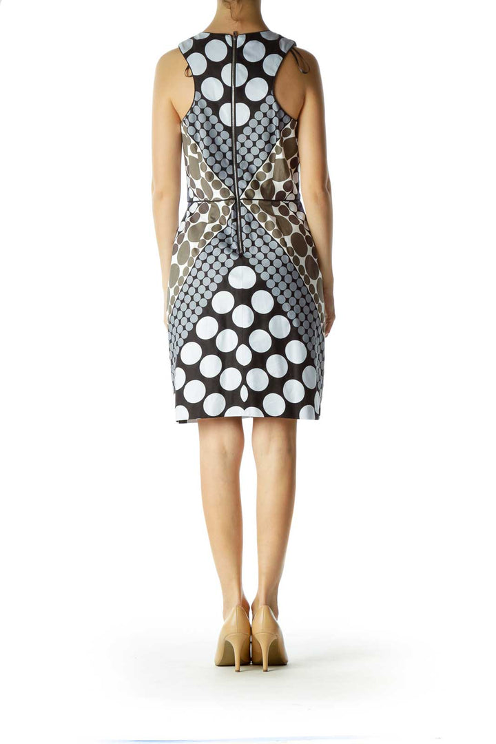 Multicolor Geometric Print Work Dress