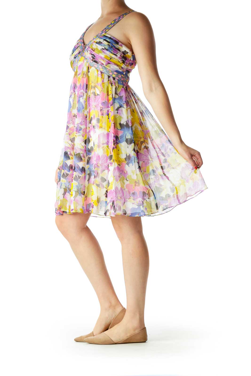 Multicolor Silk Dress