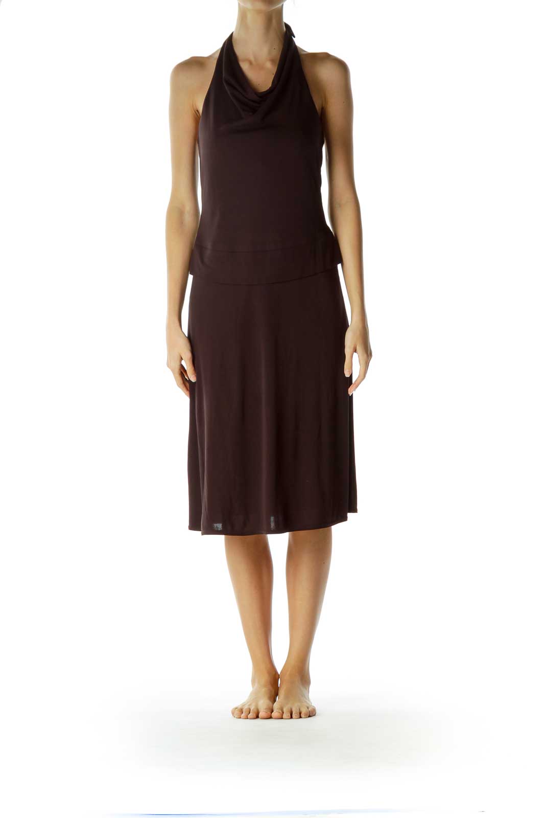 Brown Halter Dress