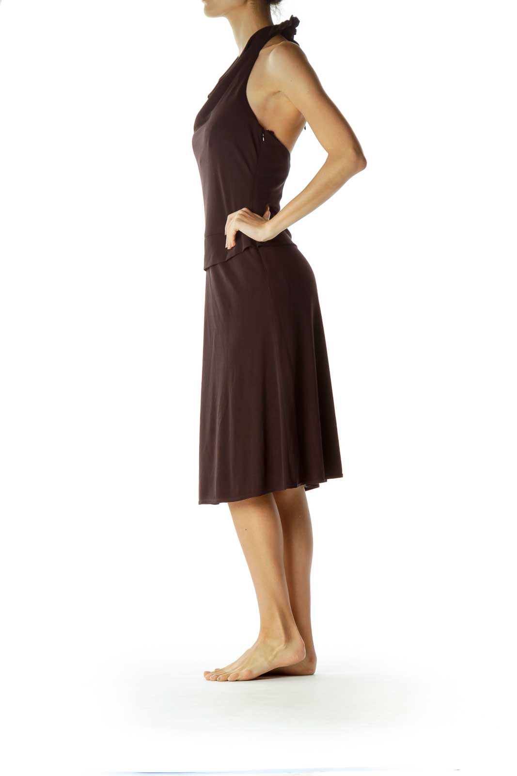 Brown Halter Dress