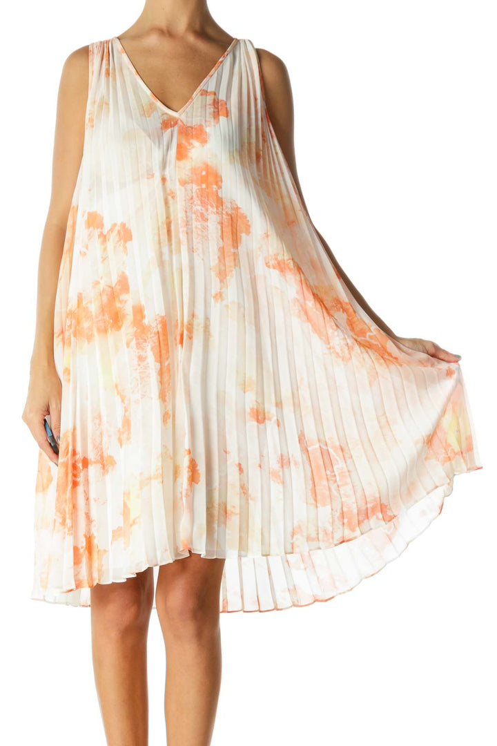 Orange Print Tent Dress