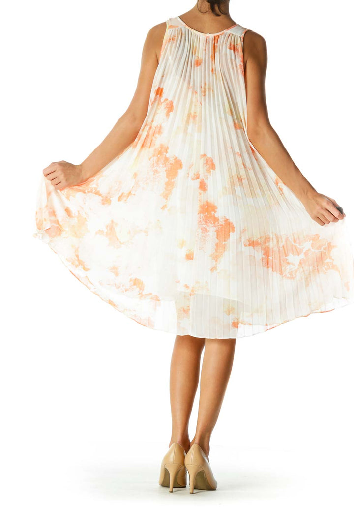 Orange Print Tent Dress