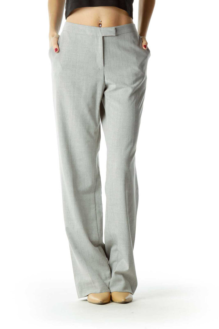 Gray Straight Leg Pants