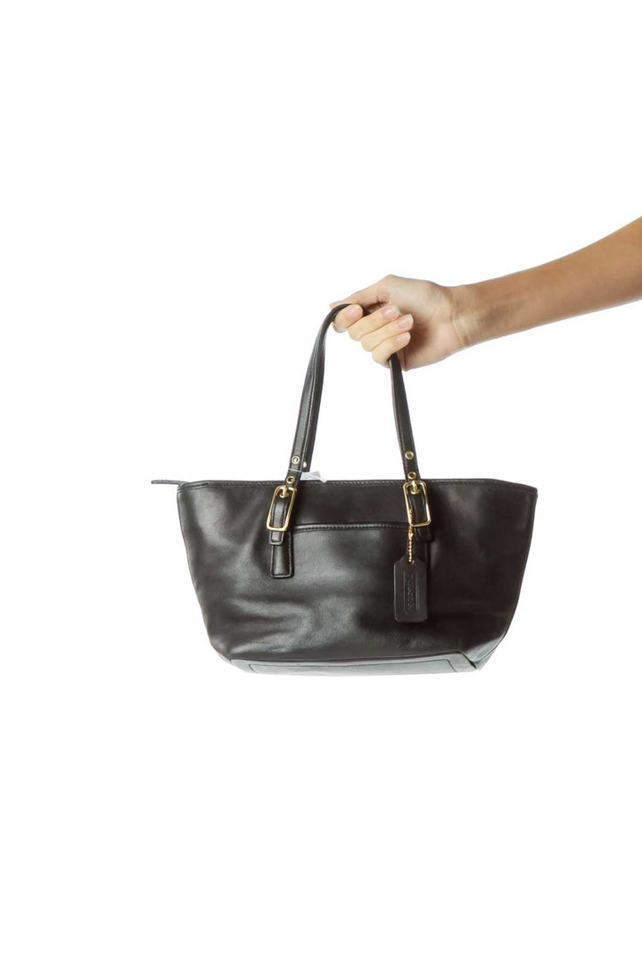 Black Mini Leather Tote