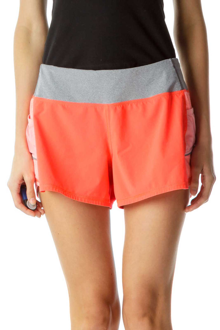 Pink Gray Sport Short Shorts