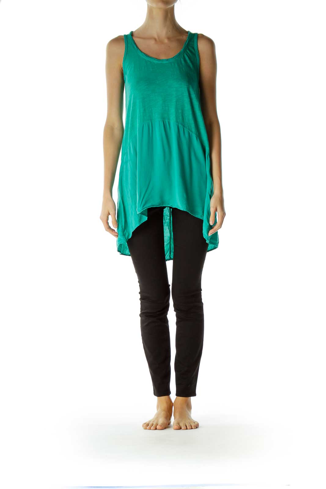 Green Sleeveless Top