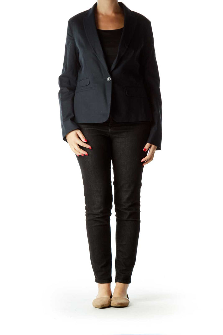 Navy Single Button Blazer