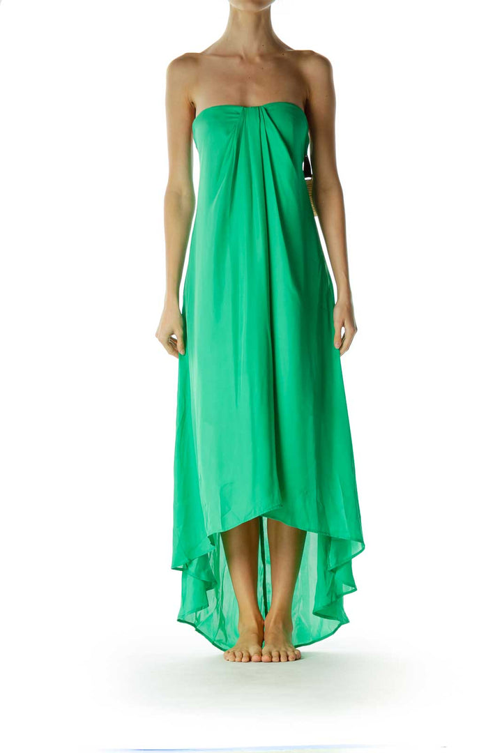 Green Strapless Maxi Dress