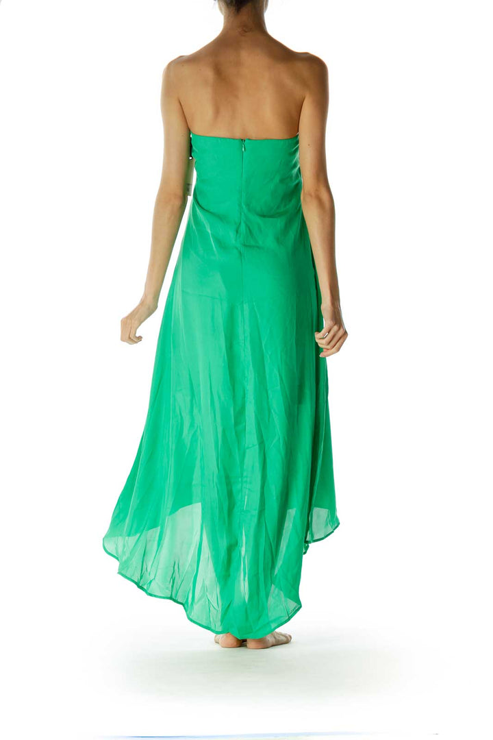 Green Strapless Maxi Dress