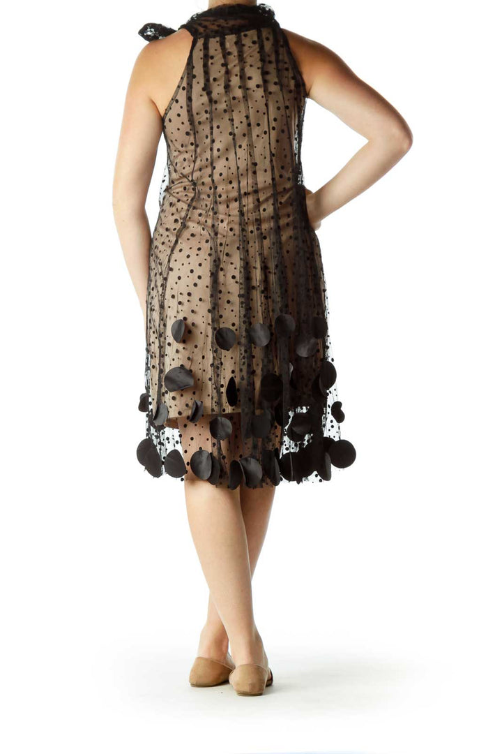 Black Sheer Lace Cocktail Dress