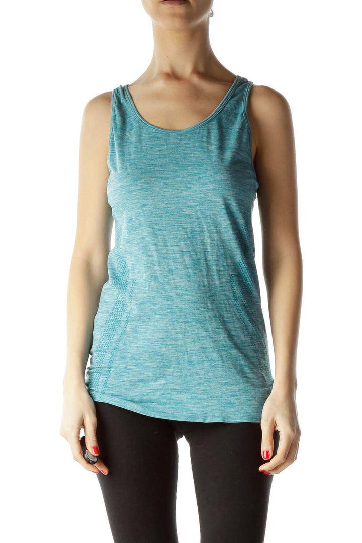 Blue Halter Sports Top