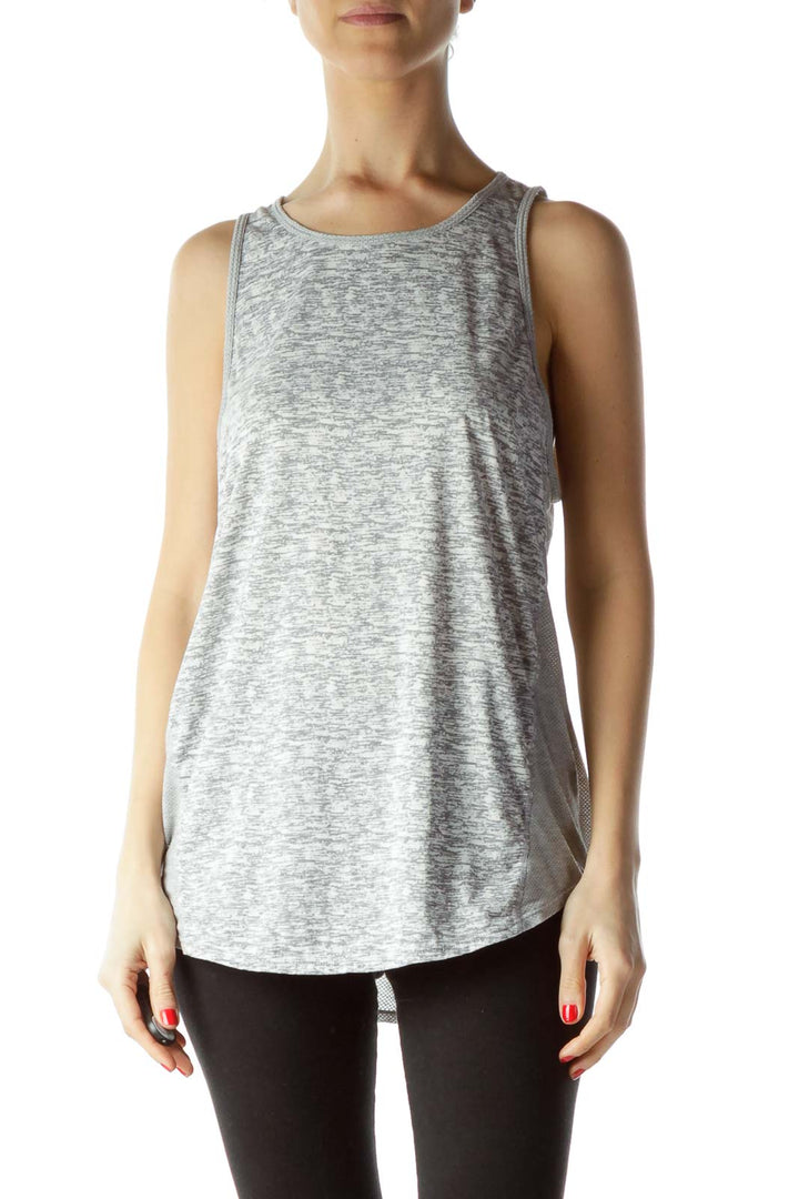 Gray Sleeveless Sports Top